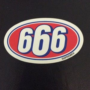 Supreme 666 Sticker Rare